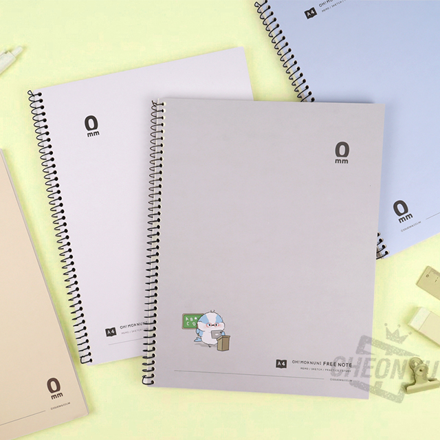 Oh! Moknuni A4 Blank Notebook, Random