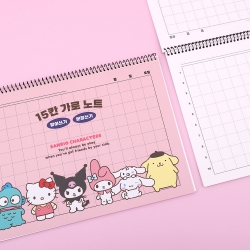 Sanrio 15-Slot Horizontal Notebook