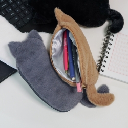 cozy cat stuffed doll pencil case pen pouch