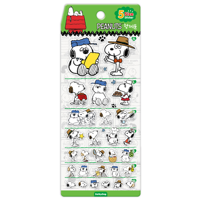 Snoopy 5-Size Stickers_Brothers