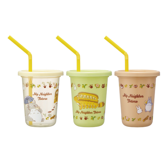 Totoro Cat Bus Straw Tumbler 3P Set 230ml