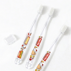 Hello Kitty American Diner Kid's Toothbrush 3P Set (Included Caps) STEP2