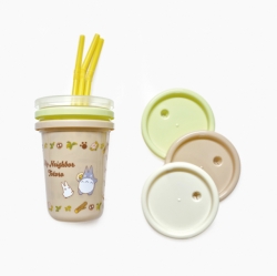 Totoro Cat Bus Straw Tumbler 3P Set 230ml
