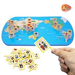 World Map and Universal Flag