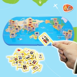 World Map and Universal Flag