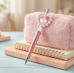 DIY Beaded Pen Decoration Set  Rosy Heart