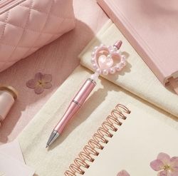 DIY Beaded Pen Decoration Set  Rosy Heart