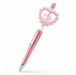 DIY Beaded Pen Decoration Set  Rosy Heart
