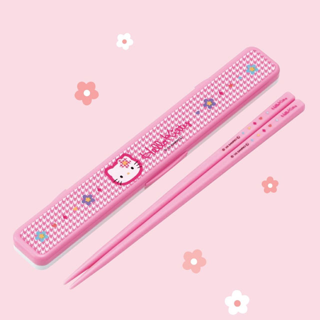 Hello Kitty Kaohana Silent Chopsticks Set 18cm