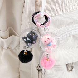Random Capsule Cat Keyring, 10pcs