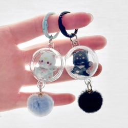 Random Capsule Cat Keyring, 10pcs