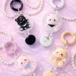 Random Capsule Cat Keyring, 10pcs