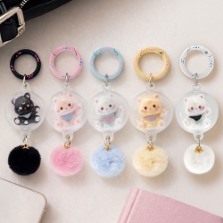 Random Capsule Cat Keyring, 10pcs