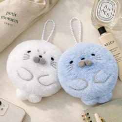 Baby Harp Seal Plush Keyring, Random
