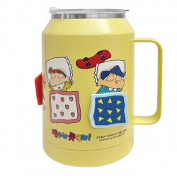 Crayon Shin-chan Deco Magnet Giant Stainless Mug_Shinchan and Friends