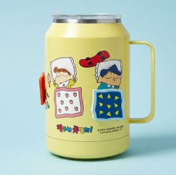 Crayon Shin-chan Deco Magnet Giant Stainless Mug_Shinchan and Friends