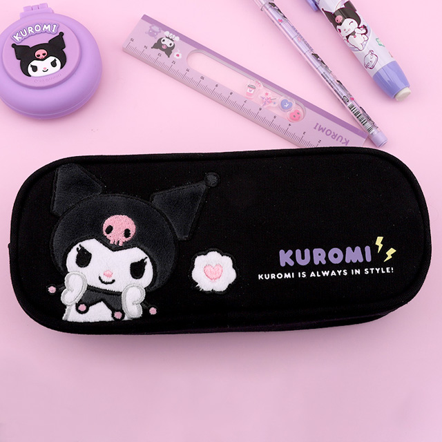 Kuromi Cotton Appliqué Pencil Case