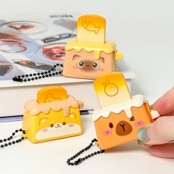 Pop-Up Toast Toaster Keyring, 12pcs