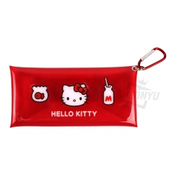 Hello-Kitty Clear Long Pouch with Carabiner