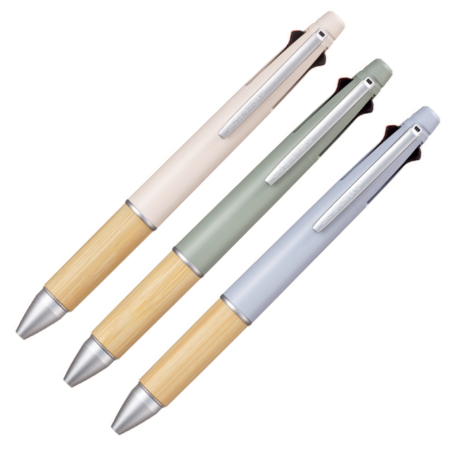 uni Bamboo 4-Color Ballpoint Pen + Mechanical Pencil Multi Pen