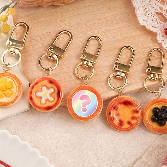 Random Egg Tart Keyring, 20pcs