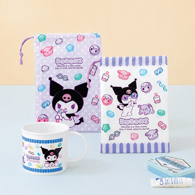 Kuromi Mashugumi Cup Pouch 2P Set