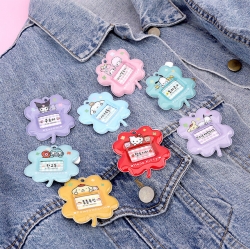 Sanrio Characters Random Name Tag Badge Keyring
