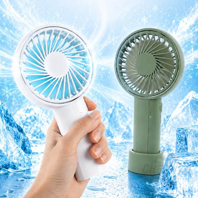 2-in-1 Adjustable Handheld & Desk Fan