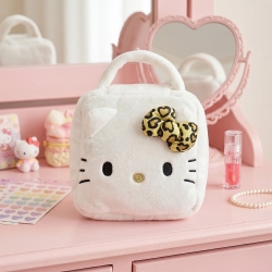Leopard Kitty Yellow Square Pouch