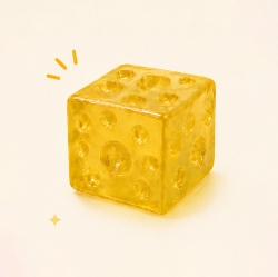 Square Cheese Clear Slime
