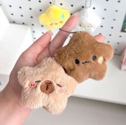 Random Fluffy Star Plush Keychain, 12pcs