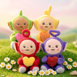 Teletubbies Tinky Winky Heart Bag Charm 7cm