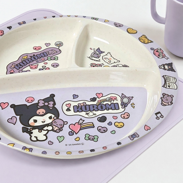 Kuromi Melamine Sectioned Plate 430ml