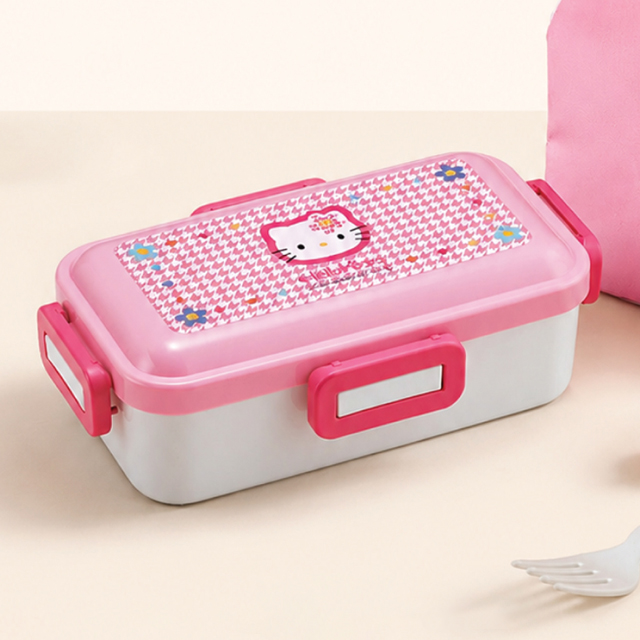 Hello Kitty Kaohana Dome-Shaped 1-Tier Four-Lock Lunch Box 530ml