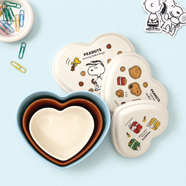 Snoopy Cookie Heart Container 3P Set