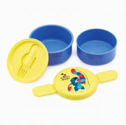Stitch Round 2-Tier Lunch Box with Fork