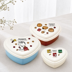 Snoopy Cookie Heart Container 3P Set