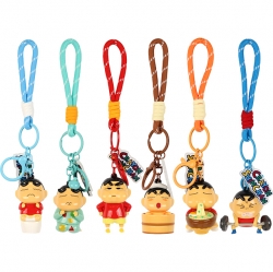 Crayon Shin-chan Figure Strap Keyring (Random)