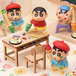 Crayon Shin-chan Artist Figure Keyring (Random)