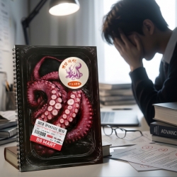 Mart Spring Note Octopus 4-Quadrant Grid Notebook B5