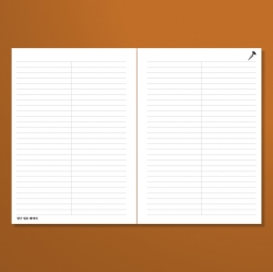 Mart Spring Note Carrot Half-Page Lined Notebook B5