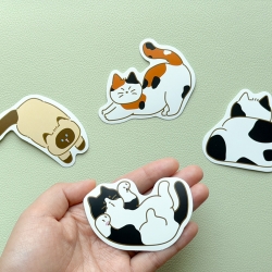 Hideout Cat Die-Cut Stickers