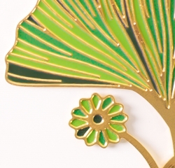 Bookmark Green ginkgo leaf