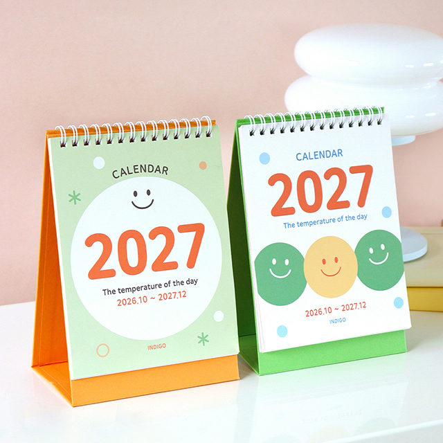 2027 오늘의 온도 탁상 달력 (미니 데스크 캘린더)