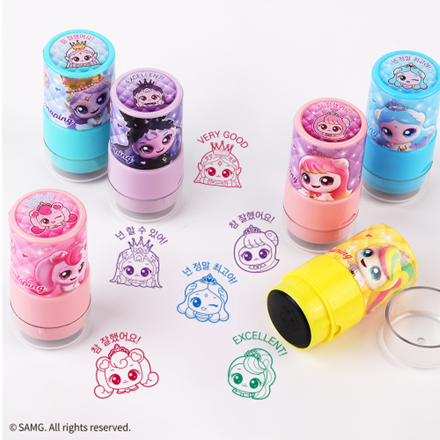 Princess Catch! Teenieping Round Praise Stamp (12pcs Set)
