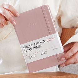 2027 PRISM LEATHER B6 DAILY DIARY