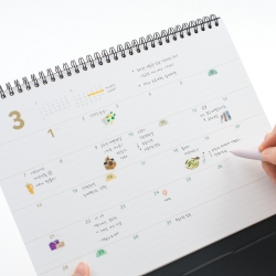 golden holiday desk calendar XL 2027