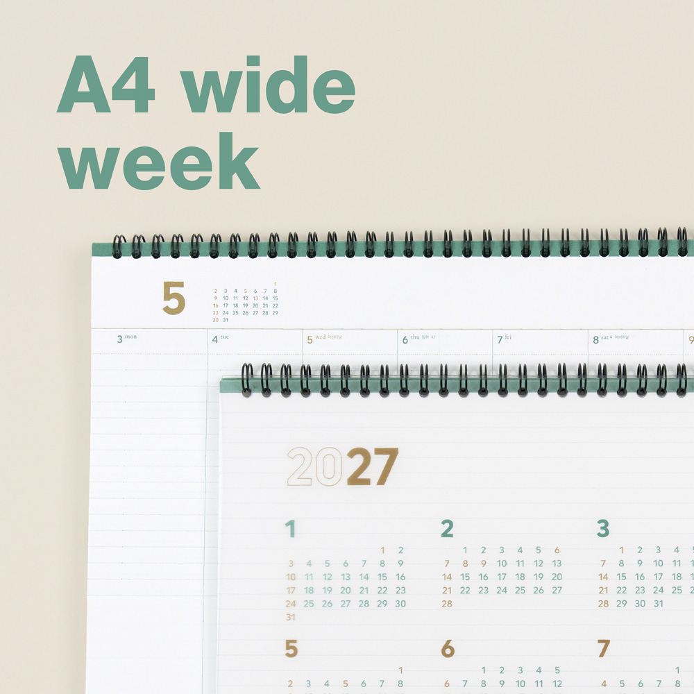2nd Planner A4 Wide Weekly 2027