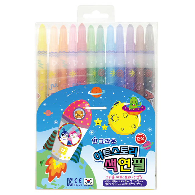 Crown 12-Color Twist Colored Pencil Set