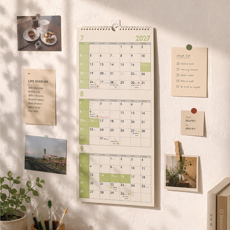2027-2028 Rainbow Wall Calendar